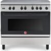 Hoover Cooker HGC-G95G-RS, 90 cm, Cast Iron, Silver, 5 Burners