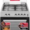 Veneto 4 Burner Gas Cooker VG66C Silver 60x60cm