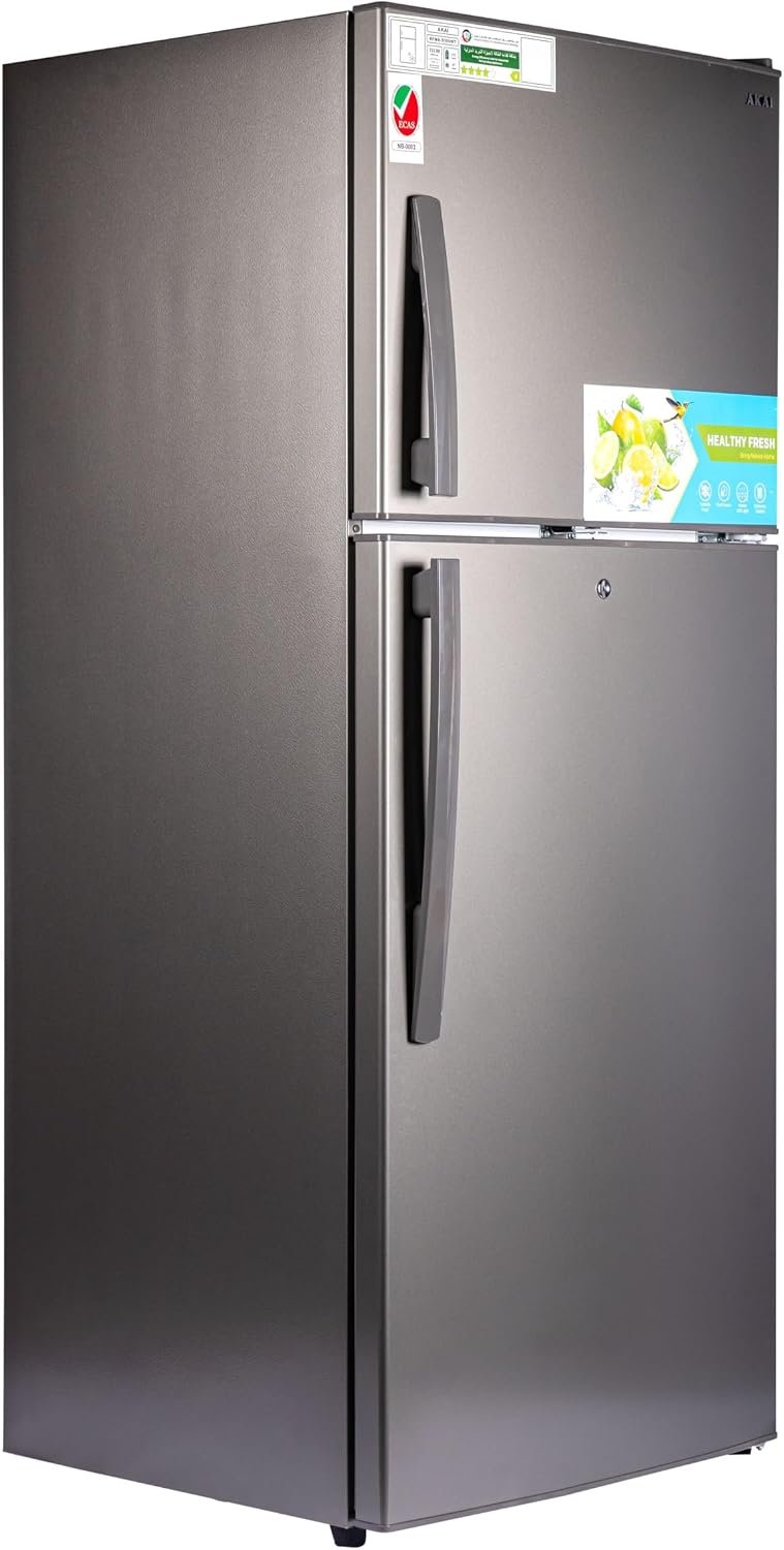 AKAI 500 Liters Double Door Refrigerator with NO FROST Fridge Freezer with Glass Shelves, RFMA-S500WTA - Image 2