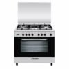 Glemgas Gas Cooker 5-Burners 90X60 With Grill AL9612RI-FSCD Silver