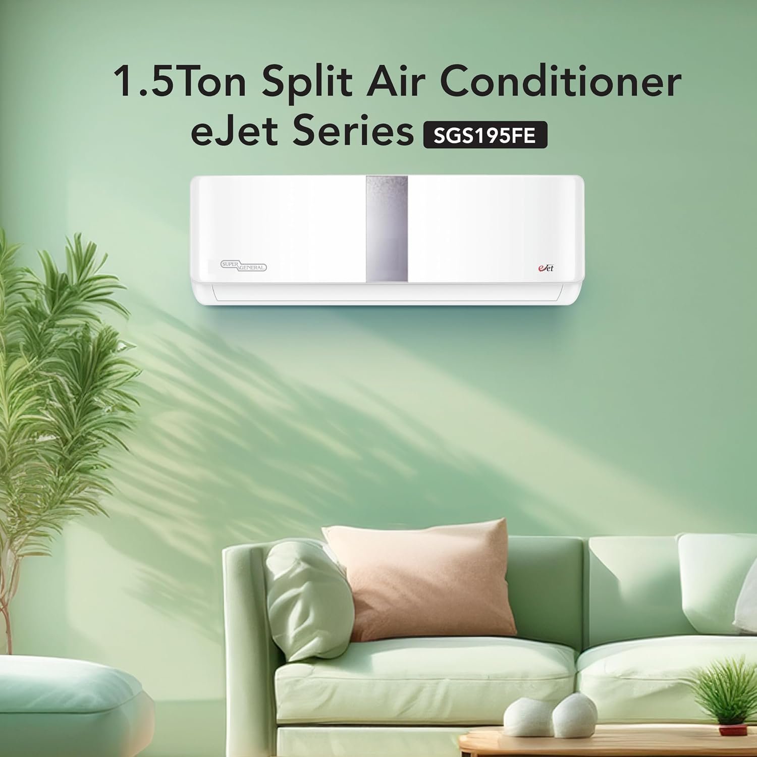 Super General 1.5 Ton Split Air Conditioner SGS195FE – T3 Rotary - Image 2