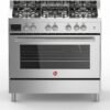 Hoover Cooker with 2 Fans HGC-G95G-PS, 90x60 cm, Silver, 5 Burners