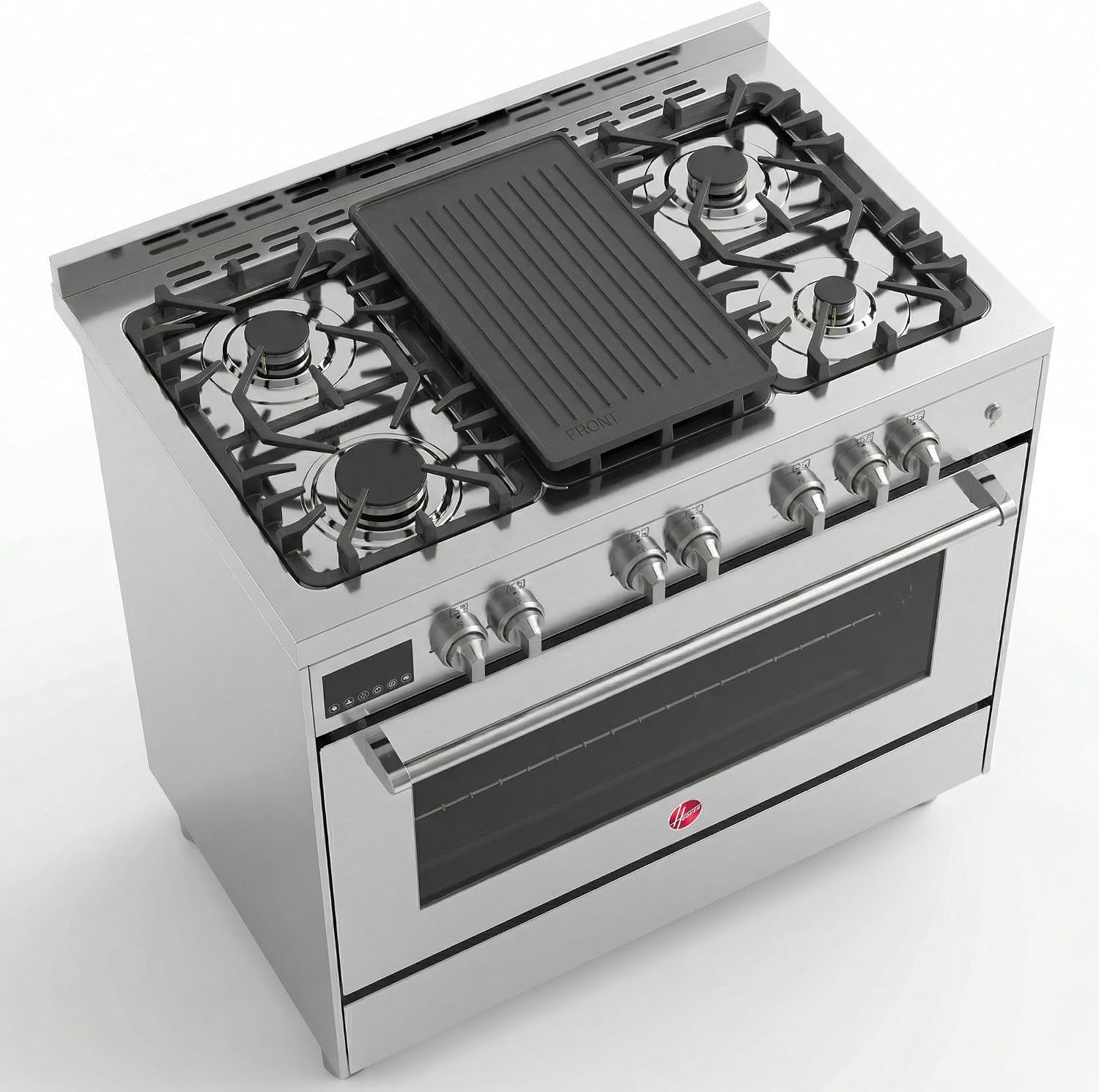 Hoover Cooker with 2 Fans HGC-G95G-PS, 90x60 cm, Silver, 5 Burners - Image 2
