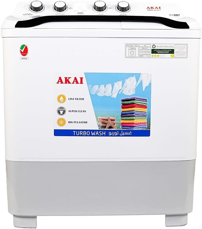 AKAI 10kg Twin-Tub Semi-Automatic Washing Machine