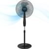 Khind 16 Inch Stand Fan, 3 Leaf AS Blade, 3 Speed Manual Control, Timer Up-to 120mins, Heavy Base, Black - SF163T