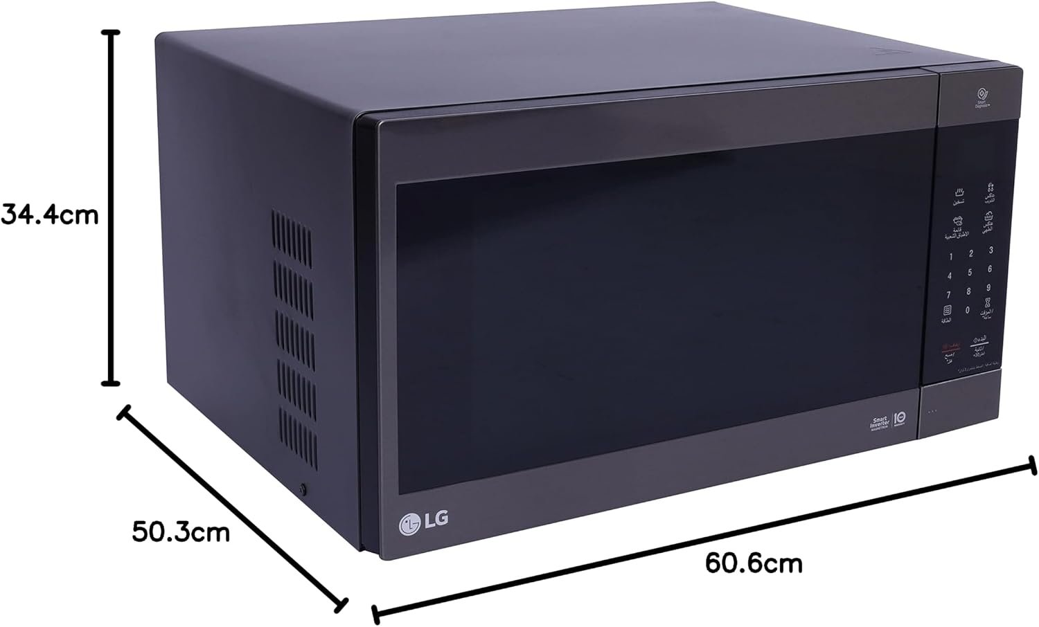 LG Microwave Oven Black Steel MS5696HIT - Image 2
