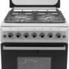 Gratus 60×60 Free Standing Gas Cooker, 4 burners; Turbo Fan, Double safety, Commercial Cast Iron, Model- FCR604KTSS1