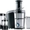 Nikai 800W 4 in 1 Food Processor Juicer-Blender-Mixer with 2 Speed Settings, Comes with 2 years warranty, NFP881G- Black and Silver