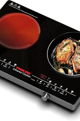 Nikai NIC303A Double Burner Infrared Ceramic Cooker Hob with Touch Control