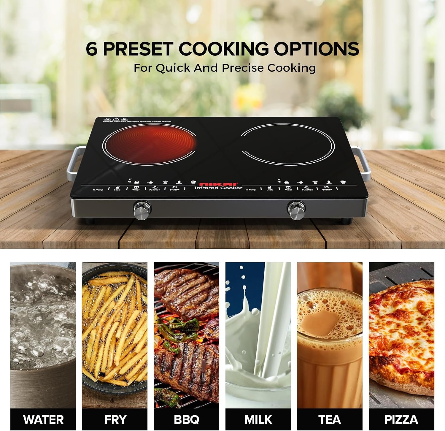 Nikai Double Burner Infrared Ceramic Cooker Hob NIC303A – 2 Years Warranty - Image 2