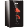 Nikai 140 Liter Single Door Refrigerator Black Floral Design – NRF140G