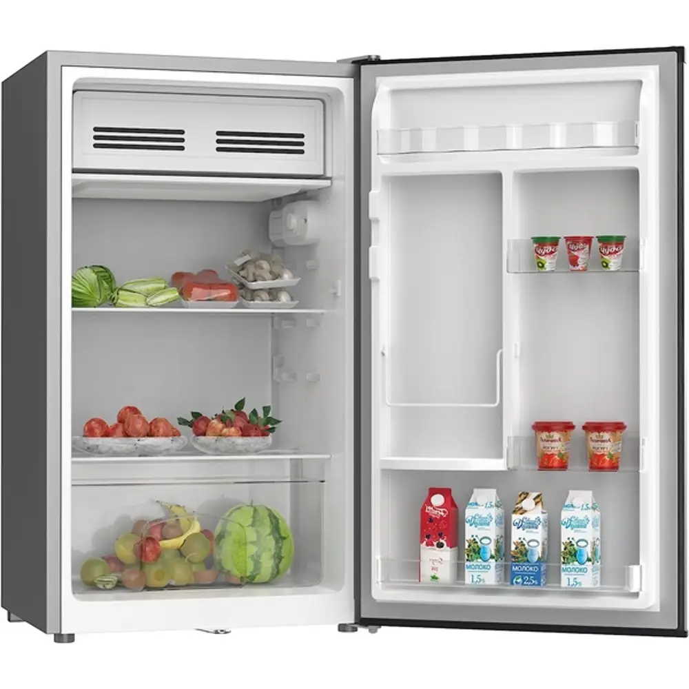 KROME 120L Single Door Refrigerator KR-RDC120H – Inox Silver - Image 2