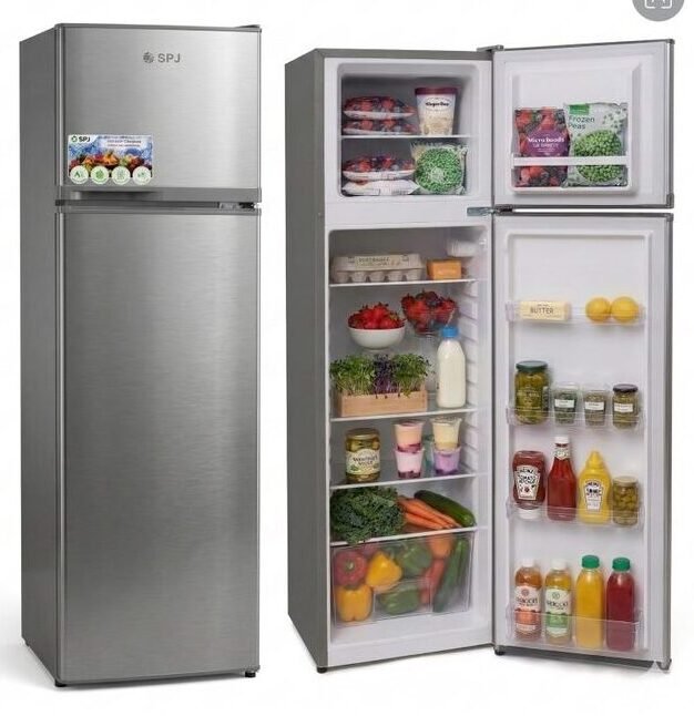 SPJ 229 Liter Double Door Refrigerator – Top Freezer, Silver INY229C