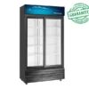 WestPoint 800 Liter Double Door Showcase Chiller Tempered Glass Black Model WPSN8217T2